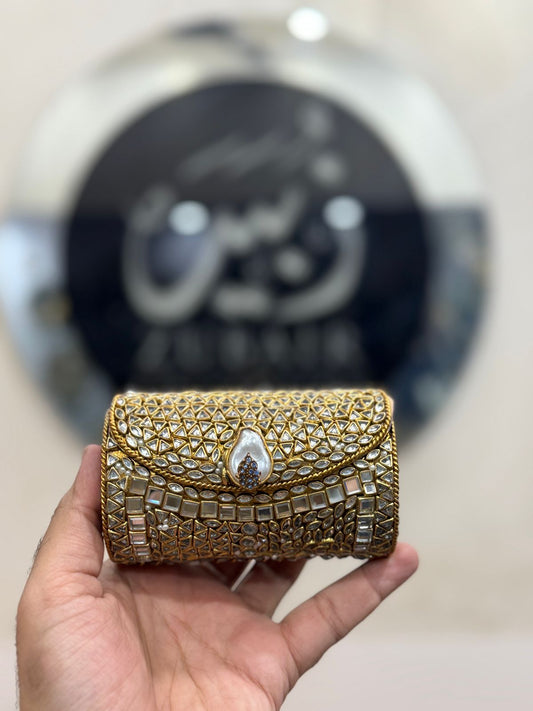 Small Turkish_Kundan Designer Clutch_Design 9