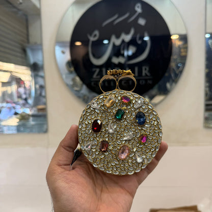 Turkish_Kundan Designer Clutch_New Design 28