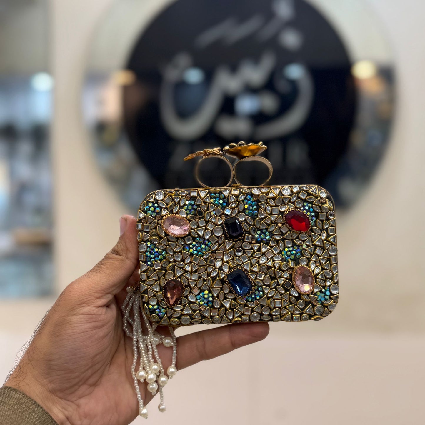 Turkish_Kundan Designer Clutch_New Design 29