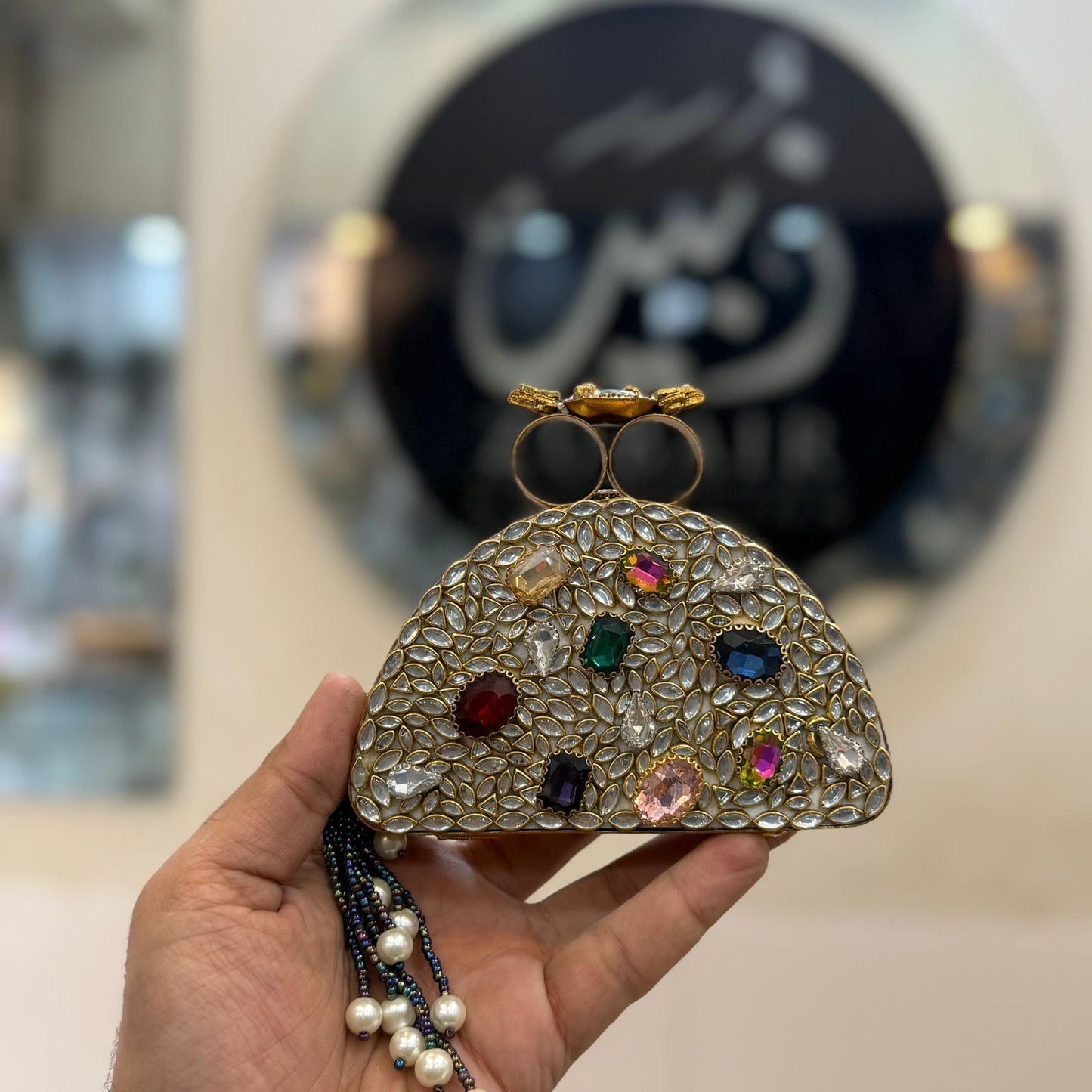 Turkish_Kundan Designer Clutch_New Design 30