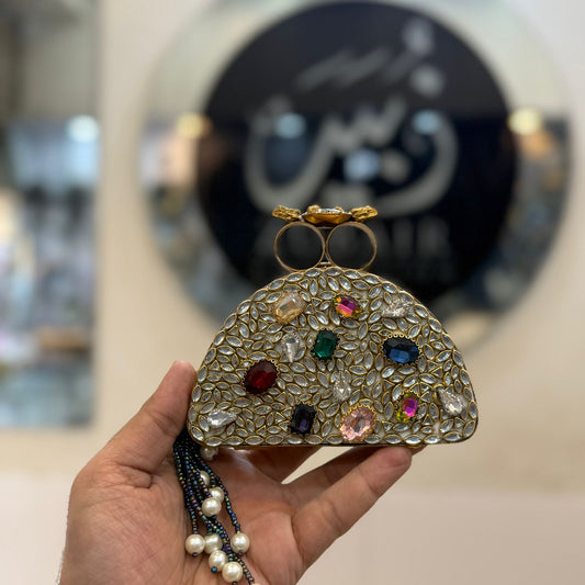 Turkish_Kundan Designer Clutch_New Design 30