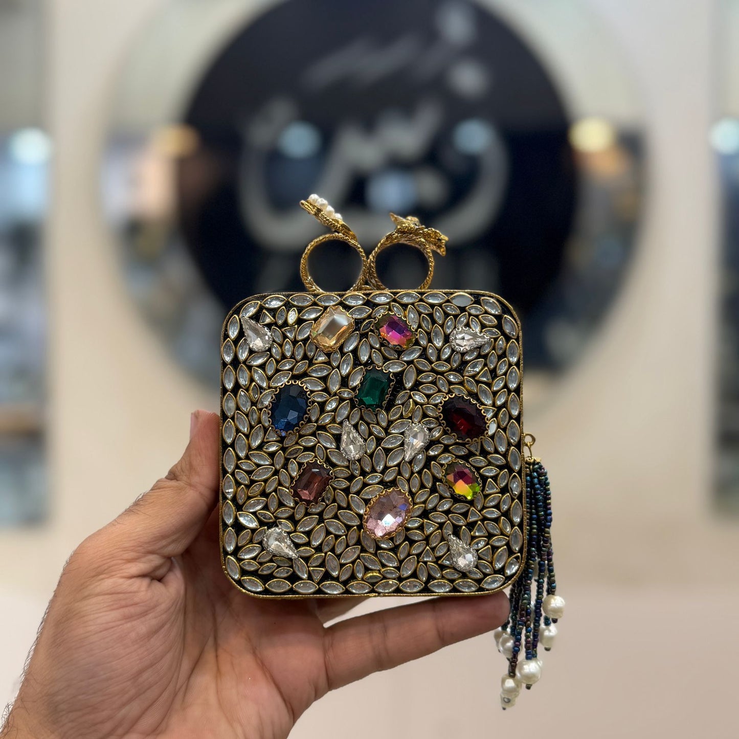 Turkish_Kundan Designer Clutch_New Design 31