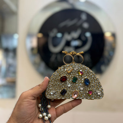 Turkish_Kundan Designer Clutch_New Design 33