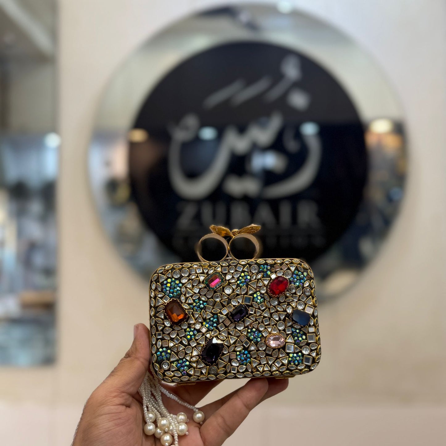 Turkish_Kundan Designer Clutch_New Design 37