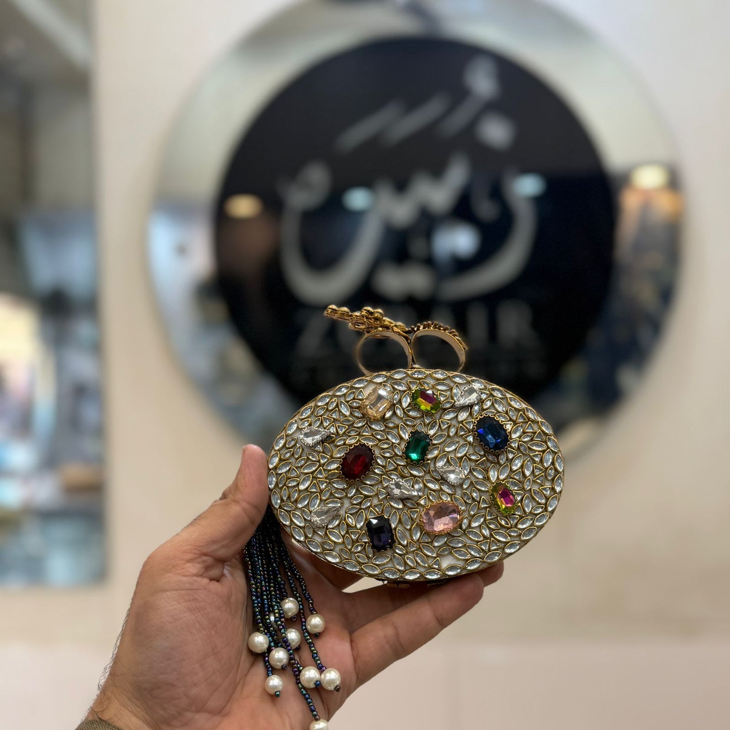 Turkish_Kundan Designer Clutch_New Design 38