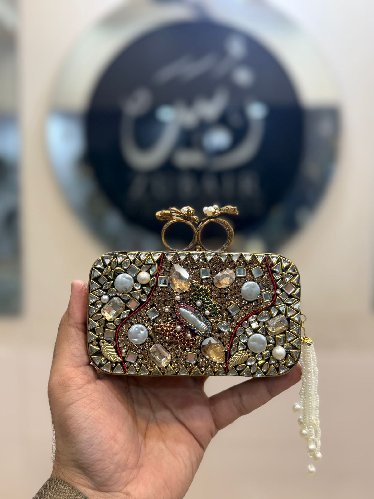 Turkish_Kundan Designer Clutch_Design 38