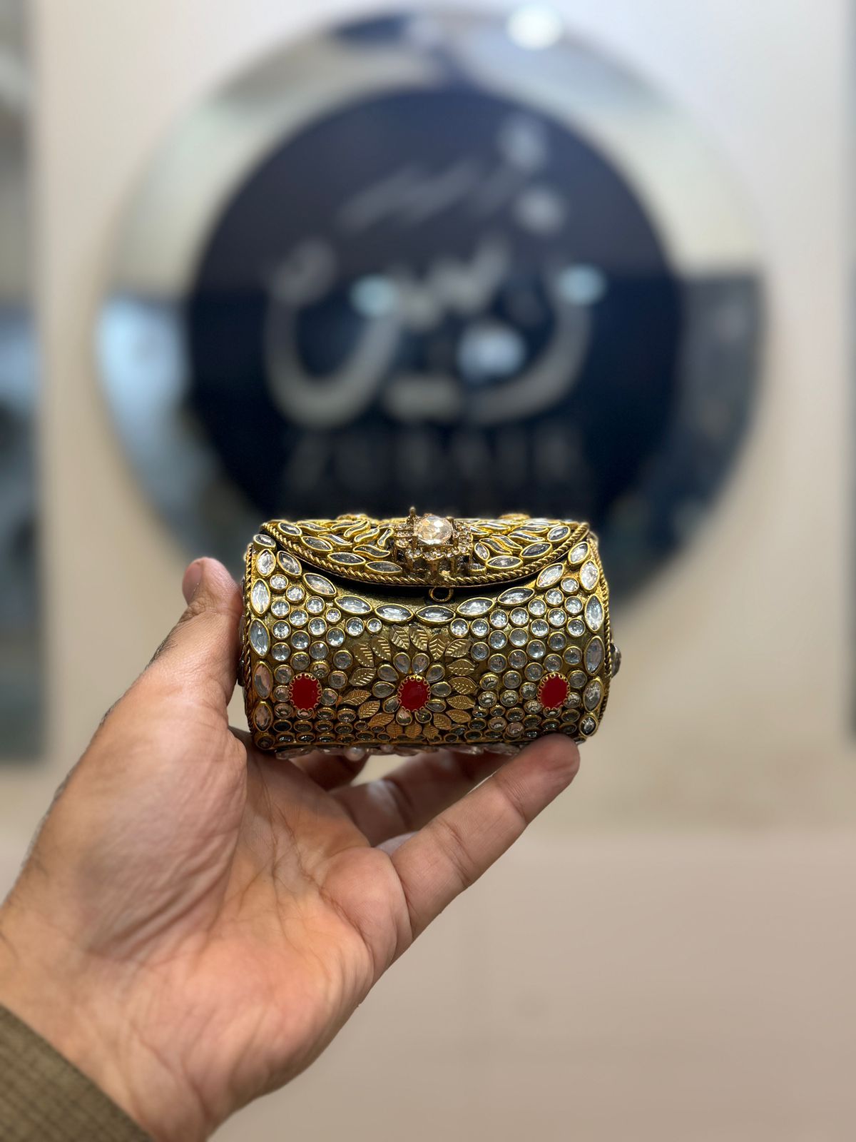 Turkish_Kundan Designer Small Dholki Clutch_Design 42