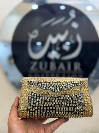 Indian Kundan Golden Clutch_Design 9