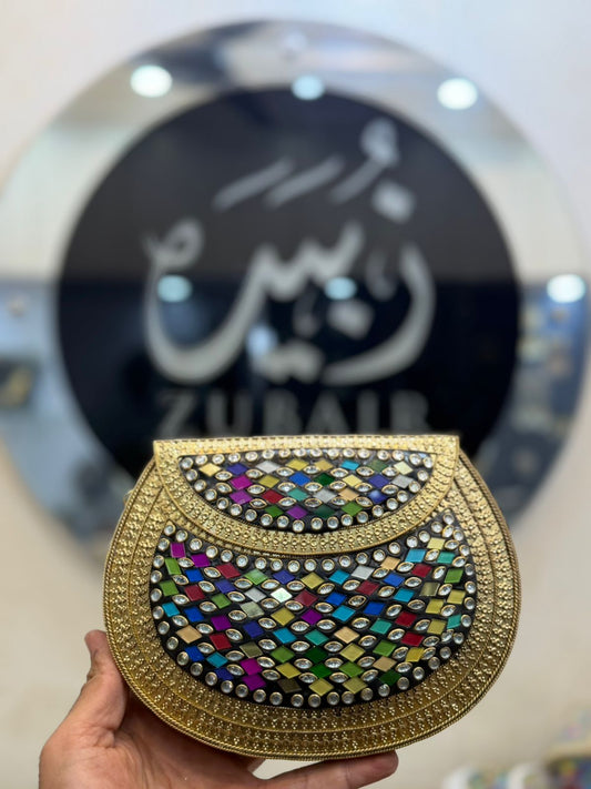 Indian Kundan Golden Clutch_Design 14