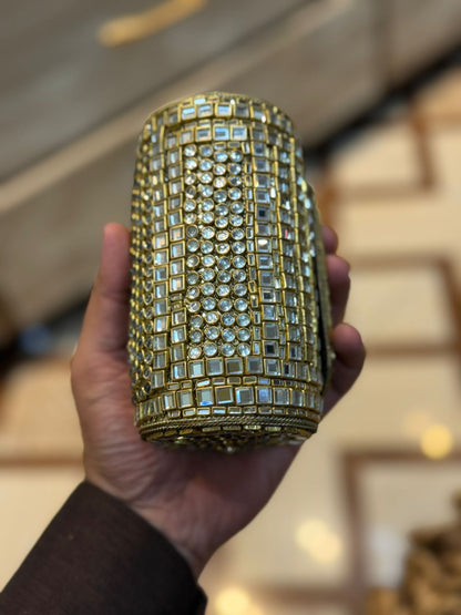 HandMade Full Kundan Dholki Clutch
