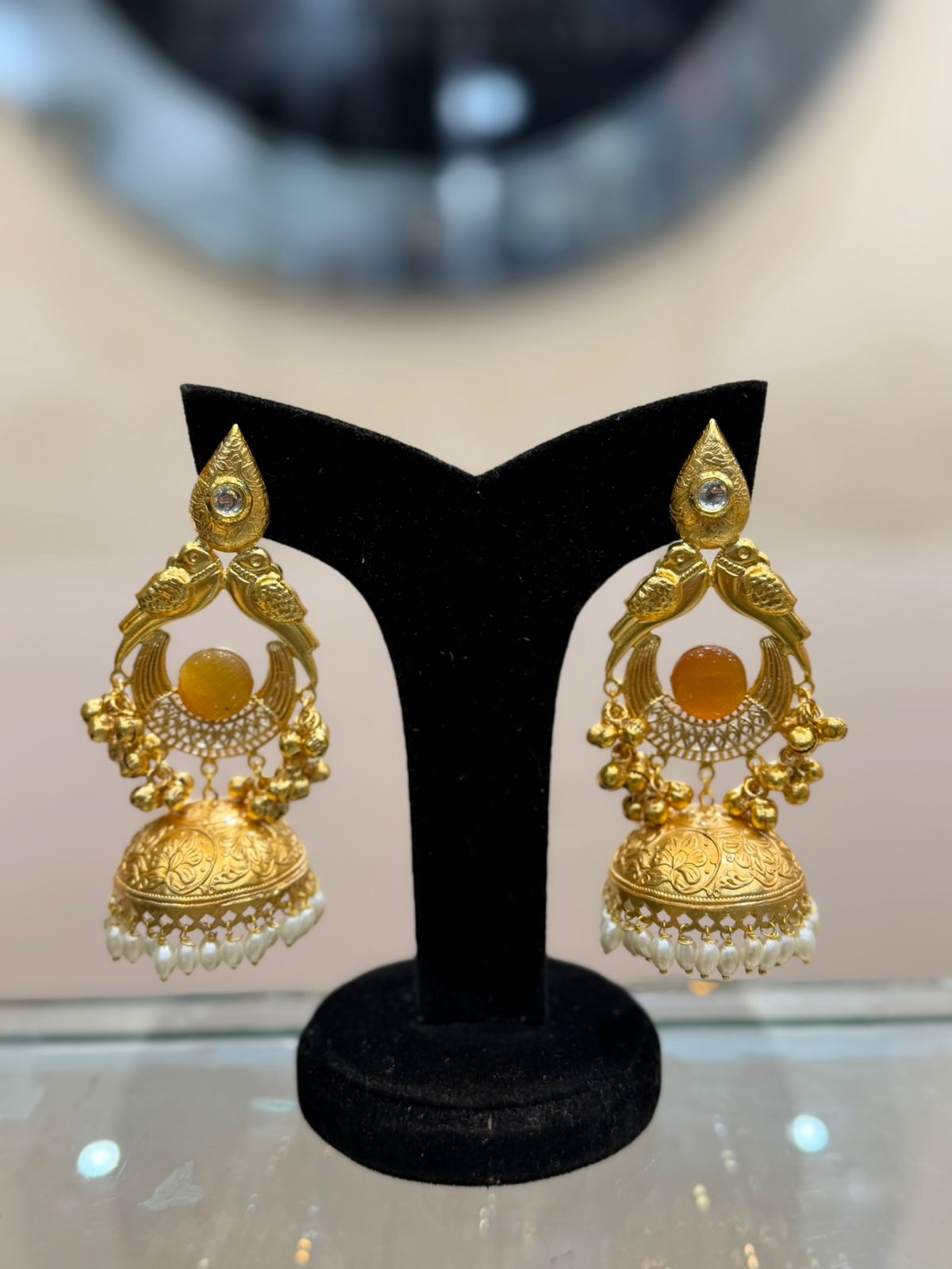 Stylish Kashmiri Golden EarRings_Design 1_ Multiple Variants