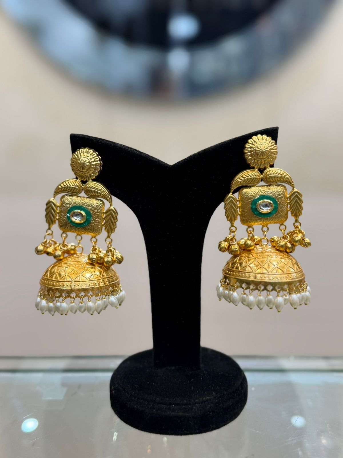 Stylish Kashmiri Golden EarRings_Design 5