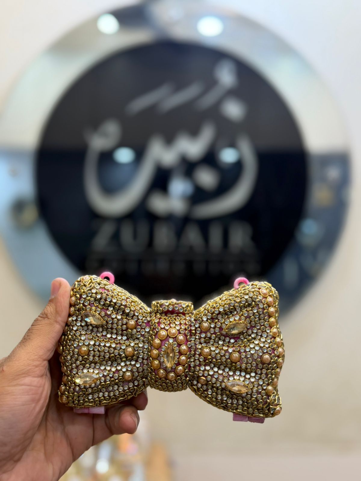 Stylish Acrylic Kundan Clutch_New Design 9