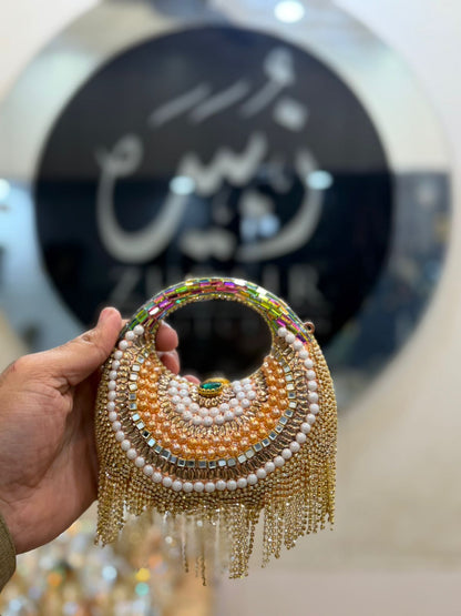 Stylish Acrylic Kundan Clutch_New Design 12