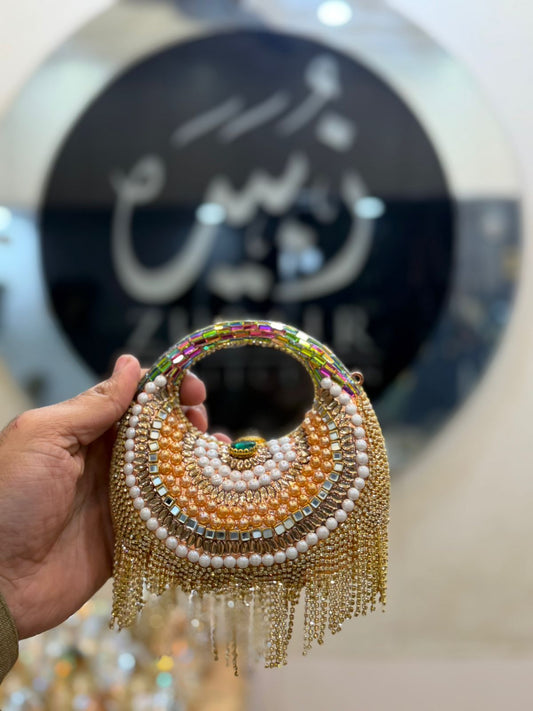 Stylish Acrylic Kundan Clutch_New Design 12