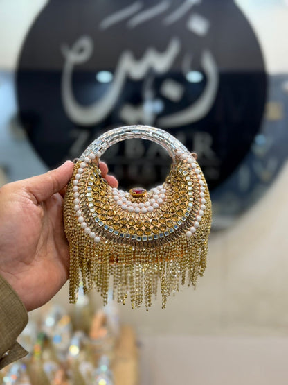 Stylish Acrylic Kundan Clutch_New Design 13