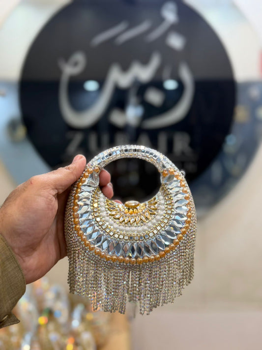 Stylish Acrylic Kundan Clutch_New Design 16