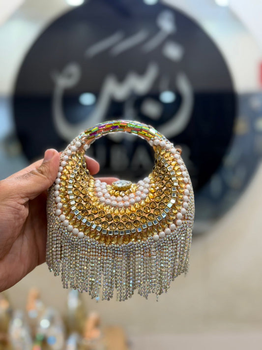 Stylish Acrylic Kundan Clutch_New Design 18