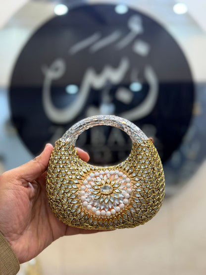 Stylish Acrylic Kundan Clutch_New Design 26