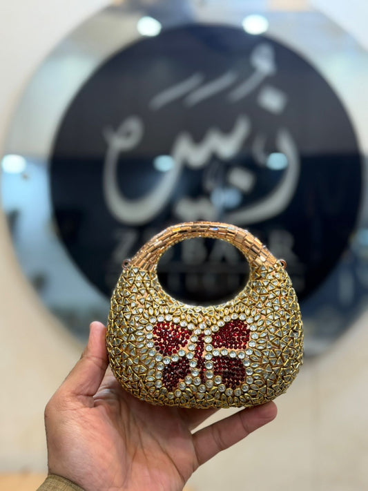 Stylish Acrylic Kundan Clutch_New Design 34