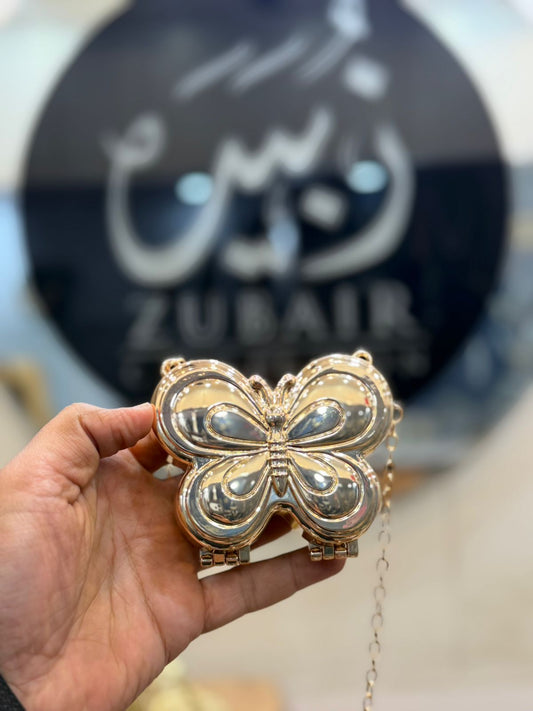 Stylish Butterfly Golden Metal Clutch_Design 6