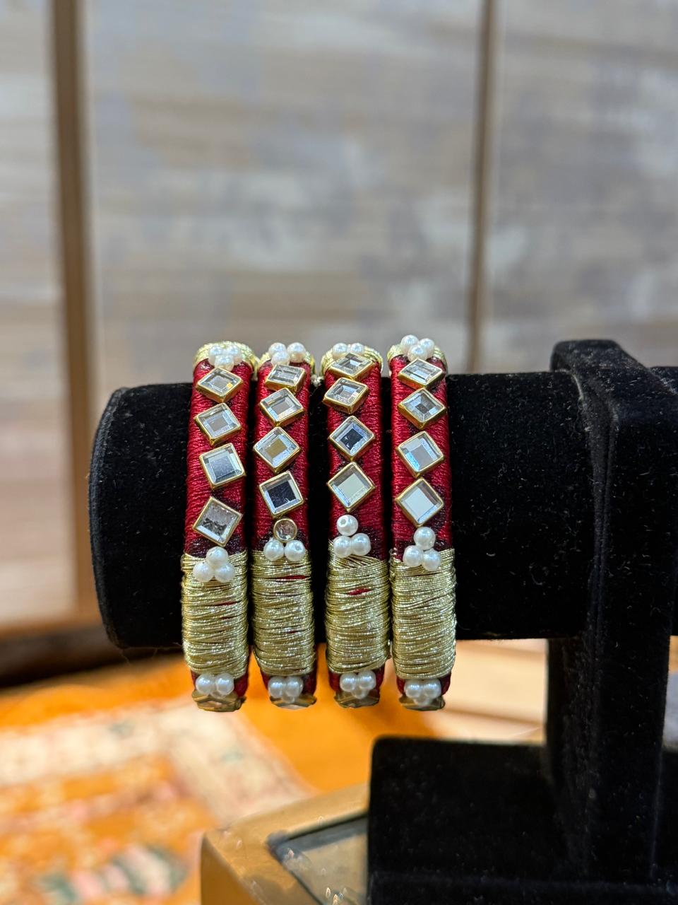 Stylish Kundan Bangles Pair_Design 4