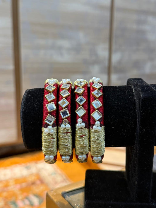 Stylish Kundan Bangles Pair_Design 4