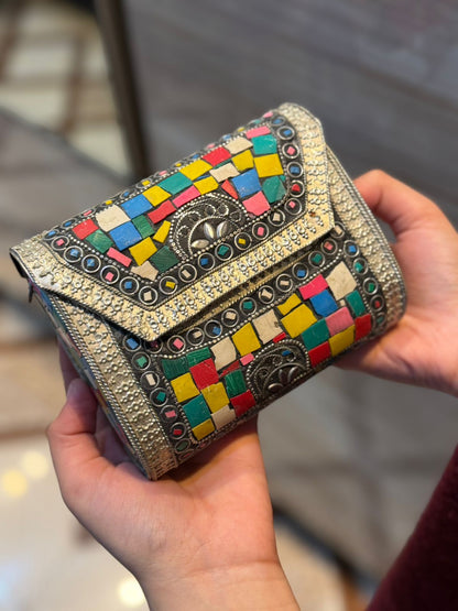 Indian Silver Multi Metal Clutch