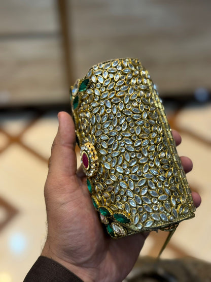 Stylish HandMade Kundan Clutch_New Design