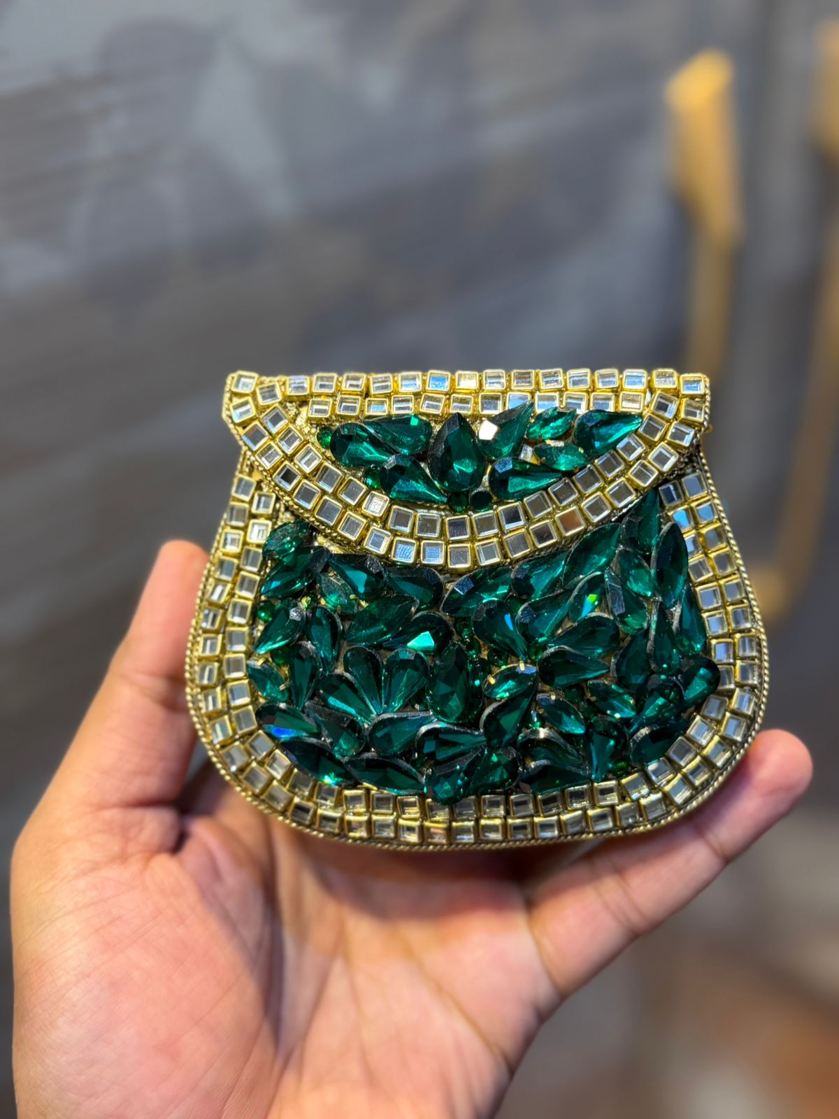 Handmade Luxury Kundan Designer Clutch_New Design 6