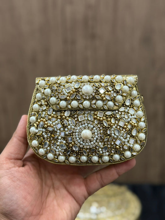 Handmade Luxury Kundan Designer Clutch_New Design 2