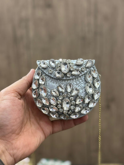 Handmade Luxury Kundan Designer Clutch_New Design 5