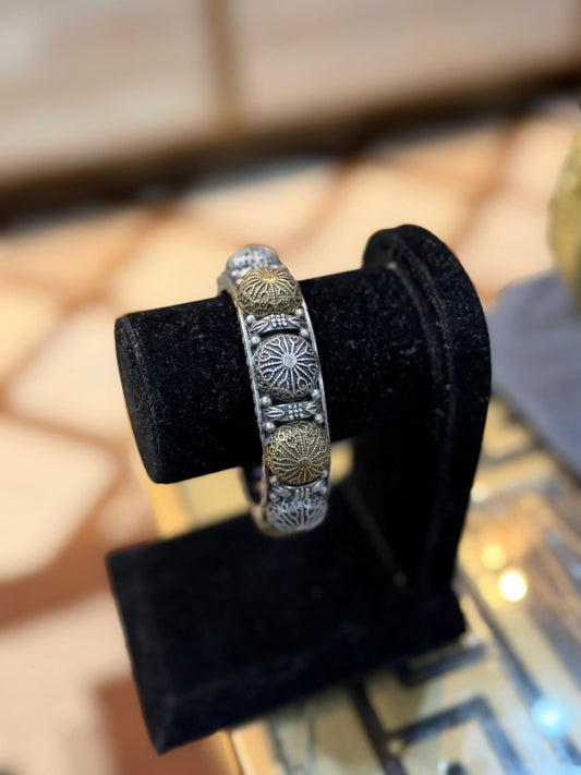 Stylish Silver Oxidized Bangles Pair_New Design 8