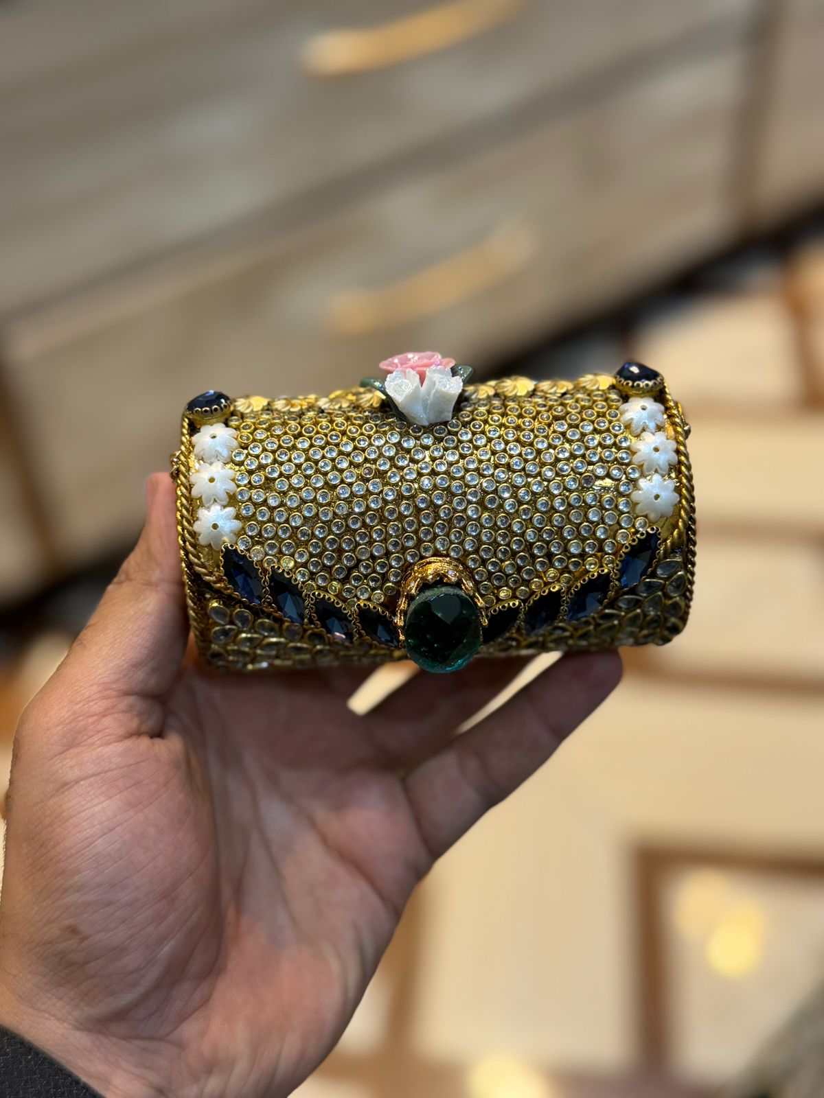 Turkish_Kundan Designer Small Dholki_New Design 55