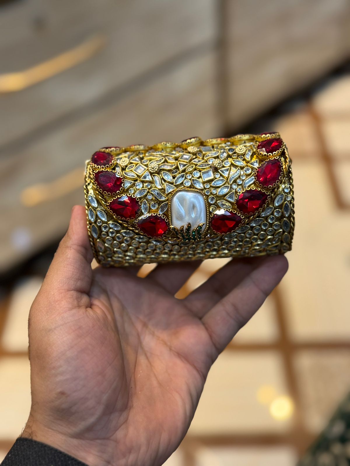 Turkish_Kundan Designer Small Dholki_New Design 83