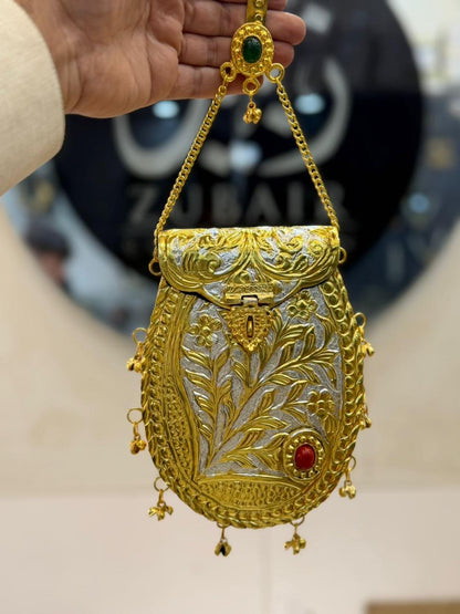 HandMade Luxury Golden Metal Clutch_ New Design 1