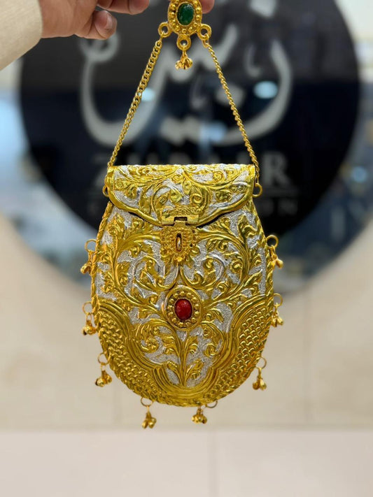 HandMade Luxury Golden Metal Clutch_ New Design 4