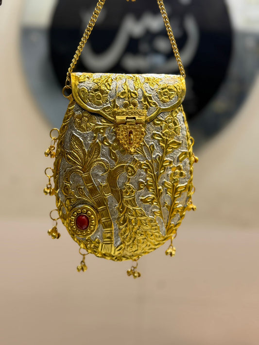HandMade Luxury Golden Metal Clutch_ New Design 4