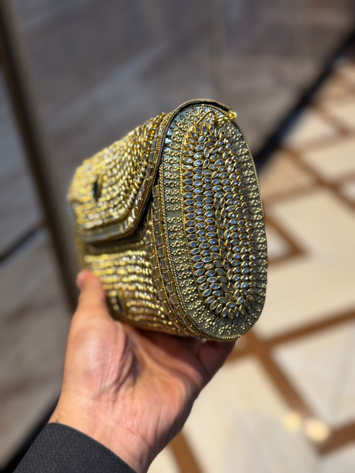 Turkish_Kundan Designer Clutch_New Design 1