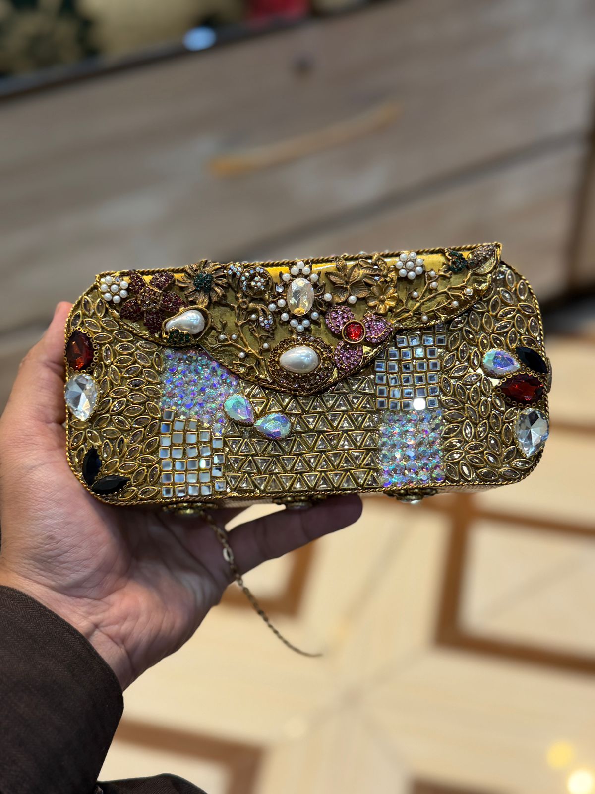Turkish_Kundan Designer Clutch_New Design 1