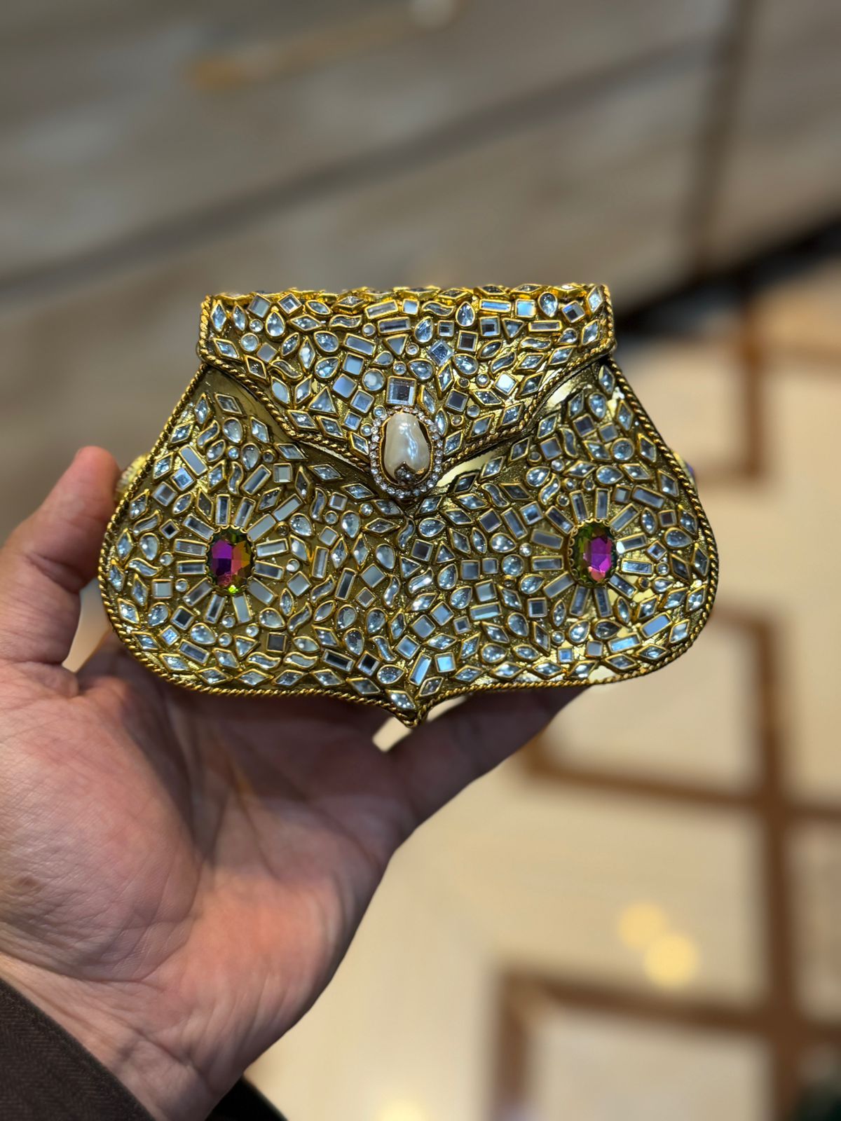 Turkish_Kundan Designer Clutch_New Design 5