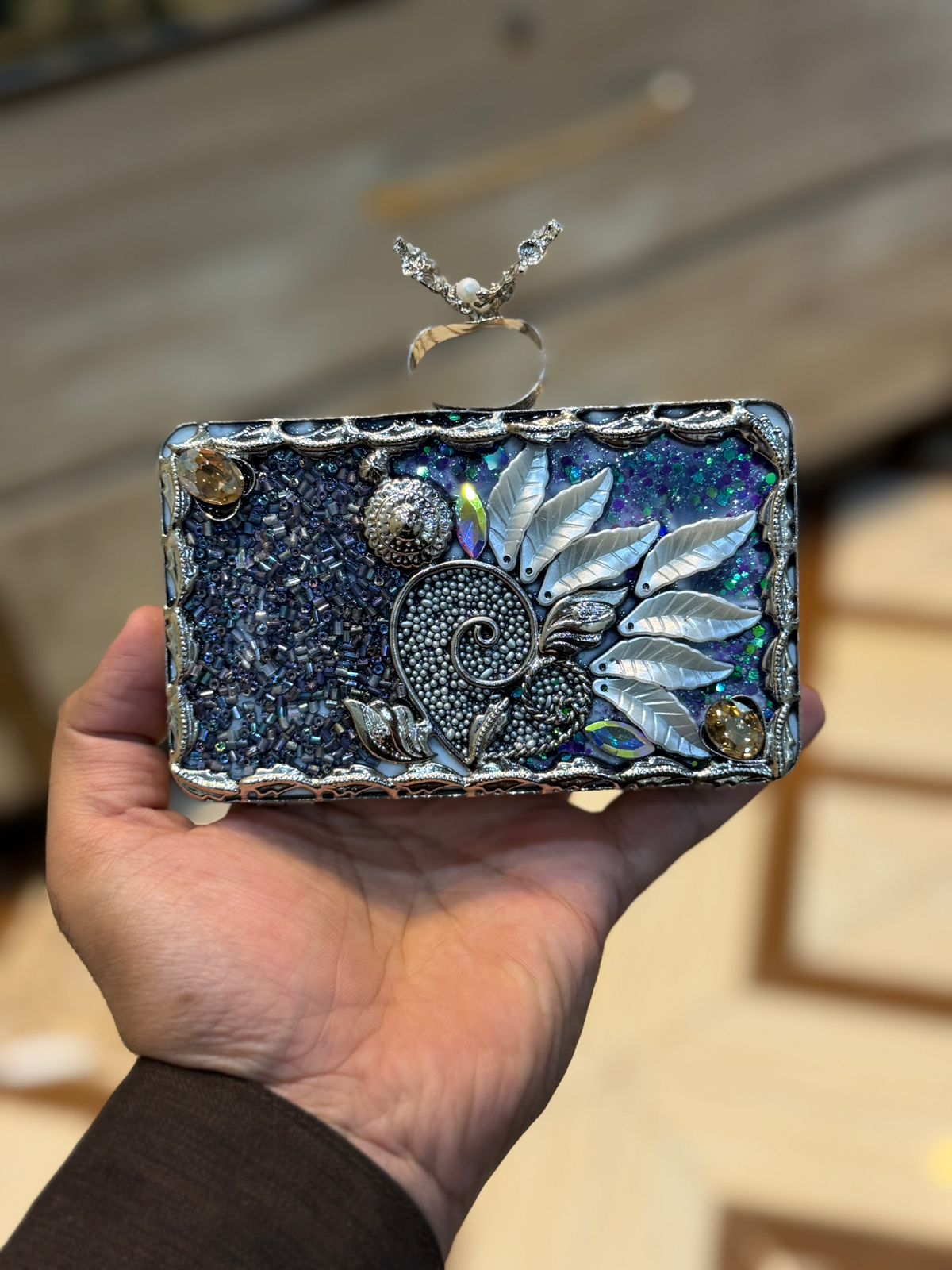 Turkish_Kundan Designer Clutch_New Design 51