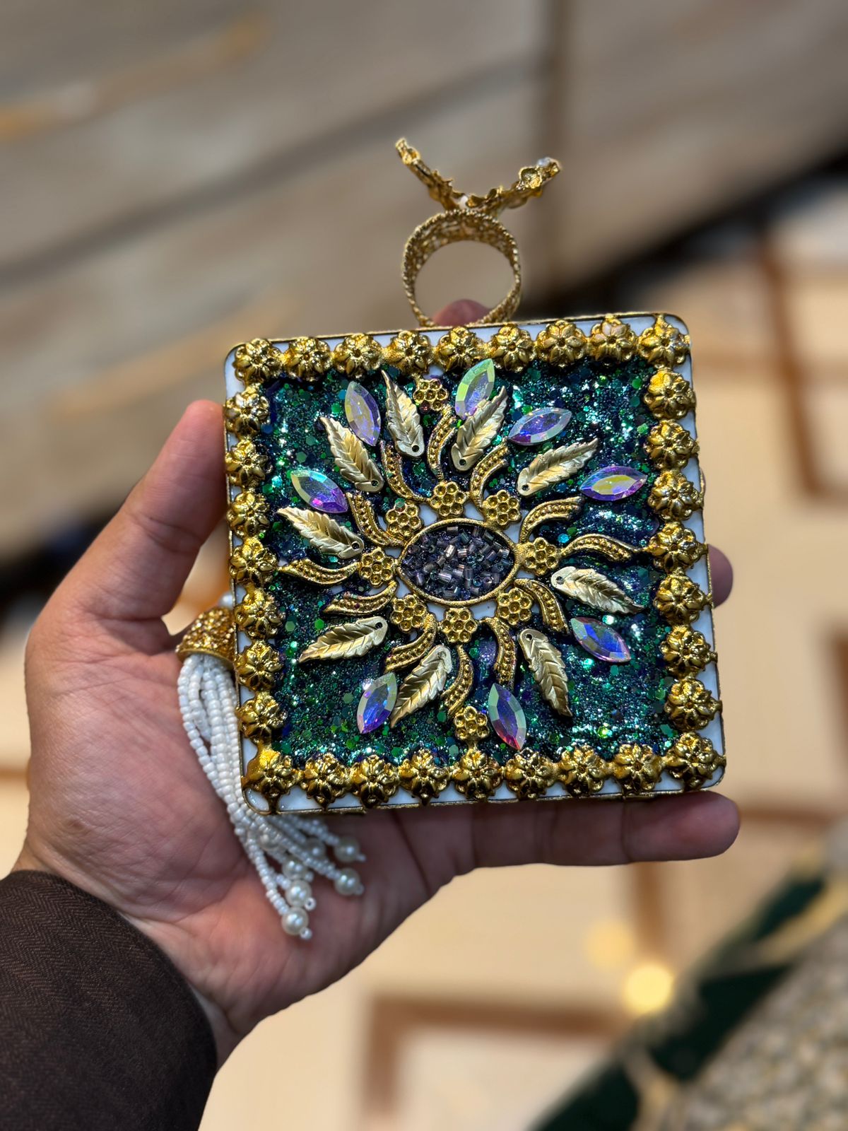 Turkish_Kundan Designer Clutch_New Design 52
