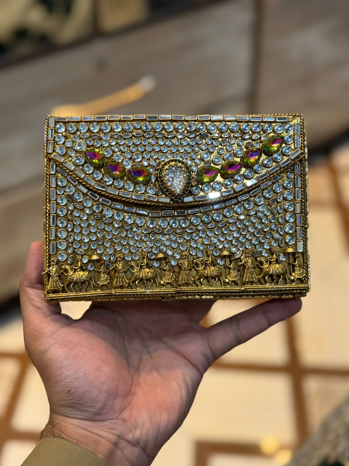 Turkish_Kundan Designer Clutch_New Design 4