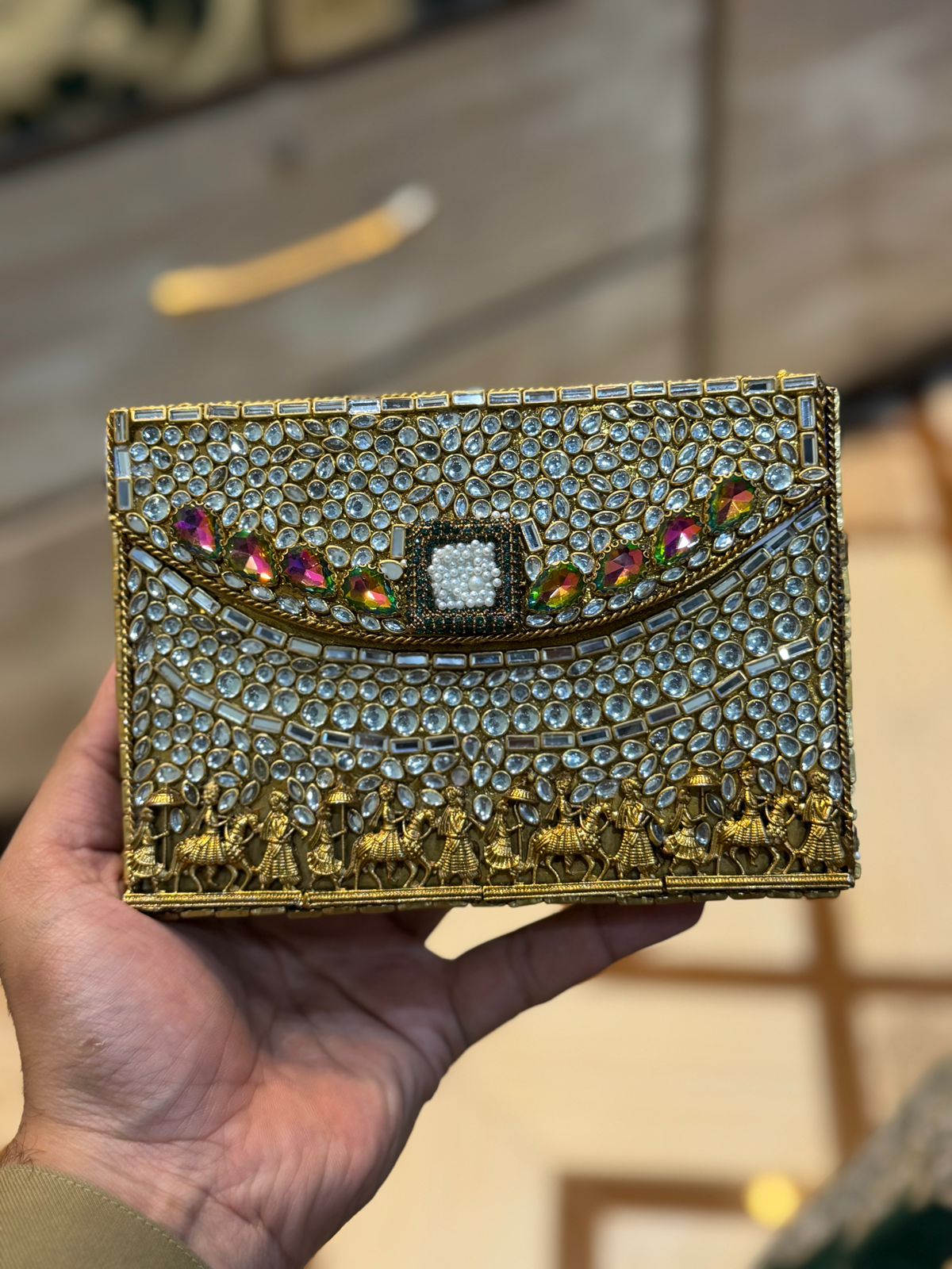 Turkish_Kundan Designer Clutch_New Design 5