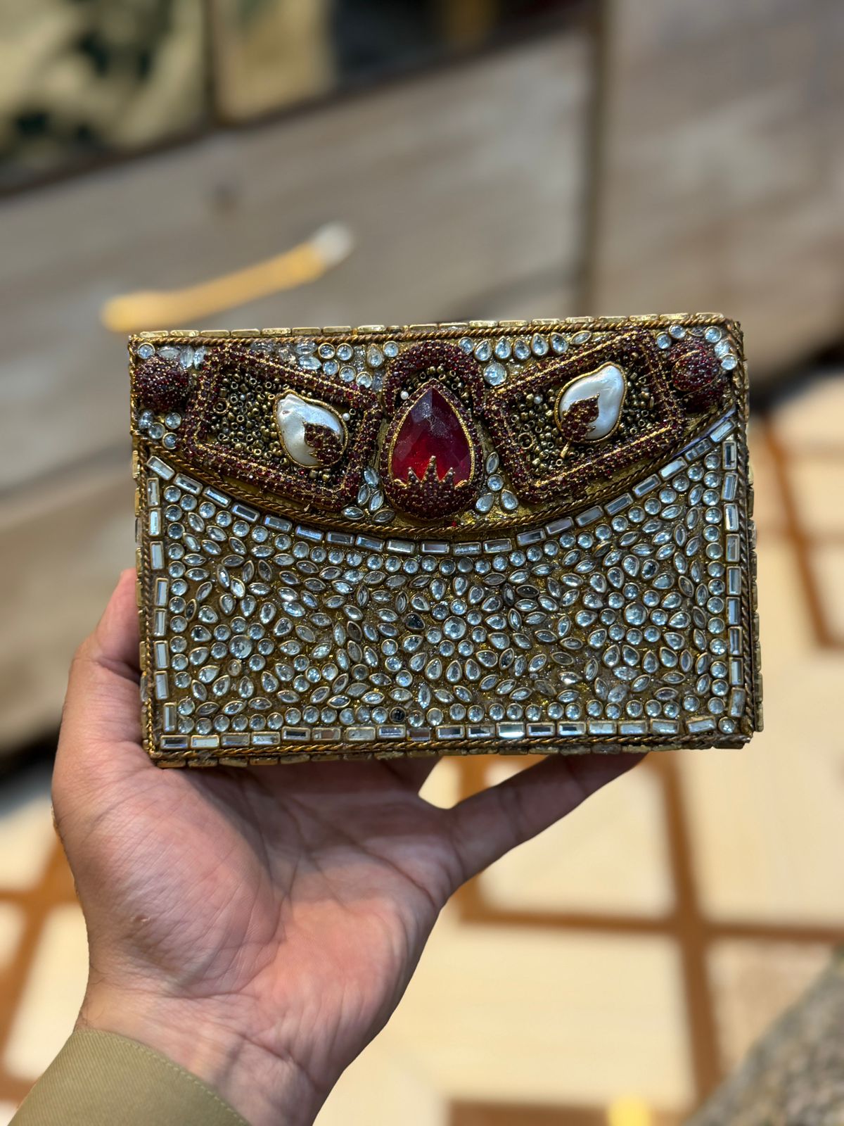 Turkish_Kundan Designer Clutch_New Design 6
