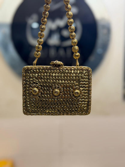 Stylish Heer Collection Golden Clutch_New Design 2