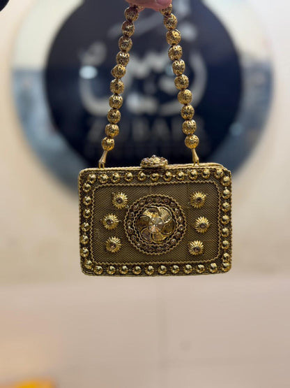 Stylish Heer Collection Golden Clutch_New Design 4