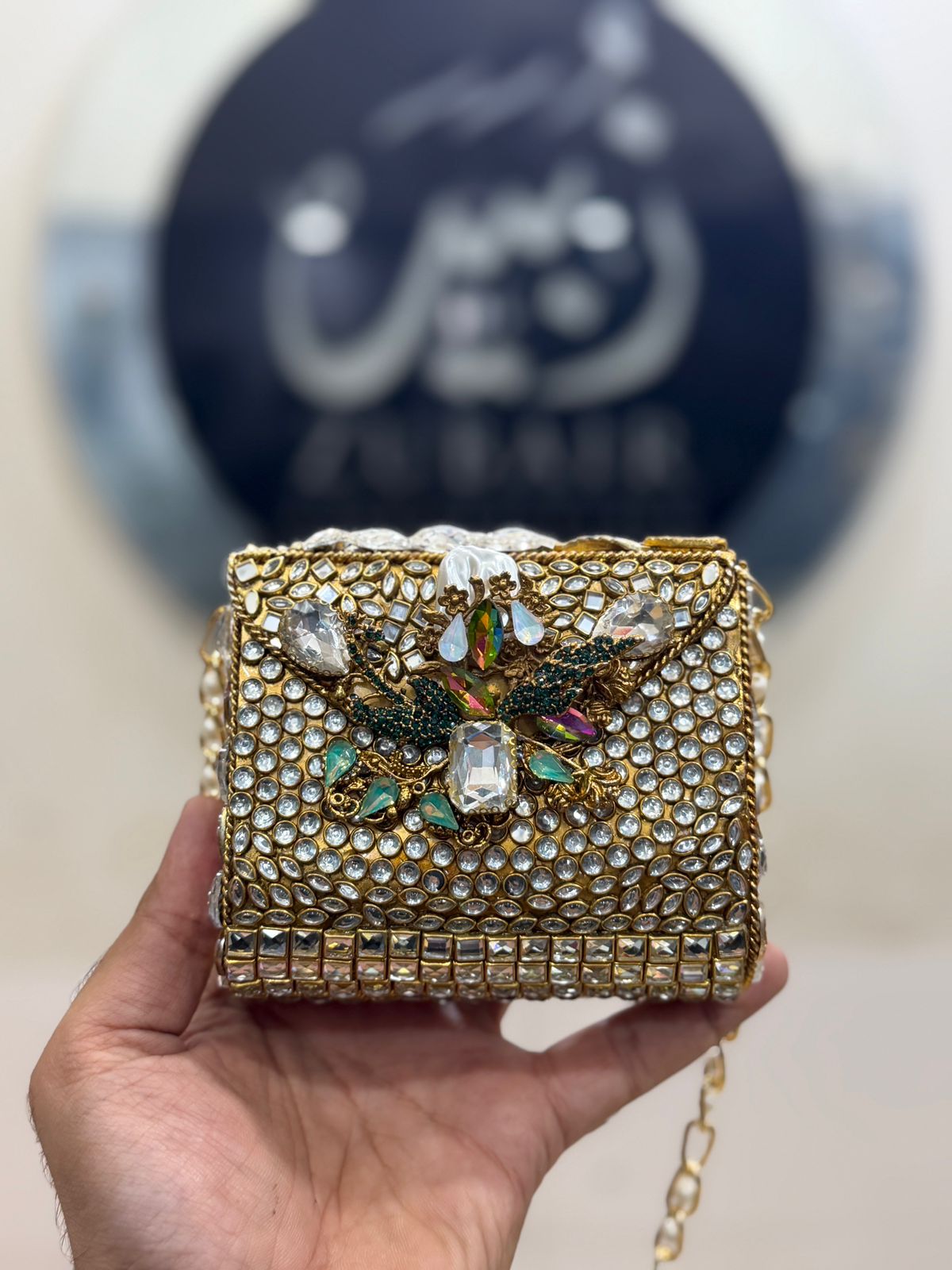 Turkish_Kundan Designer Clutch_New Design 3