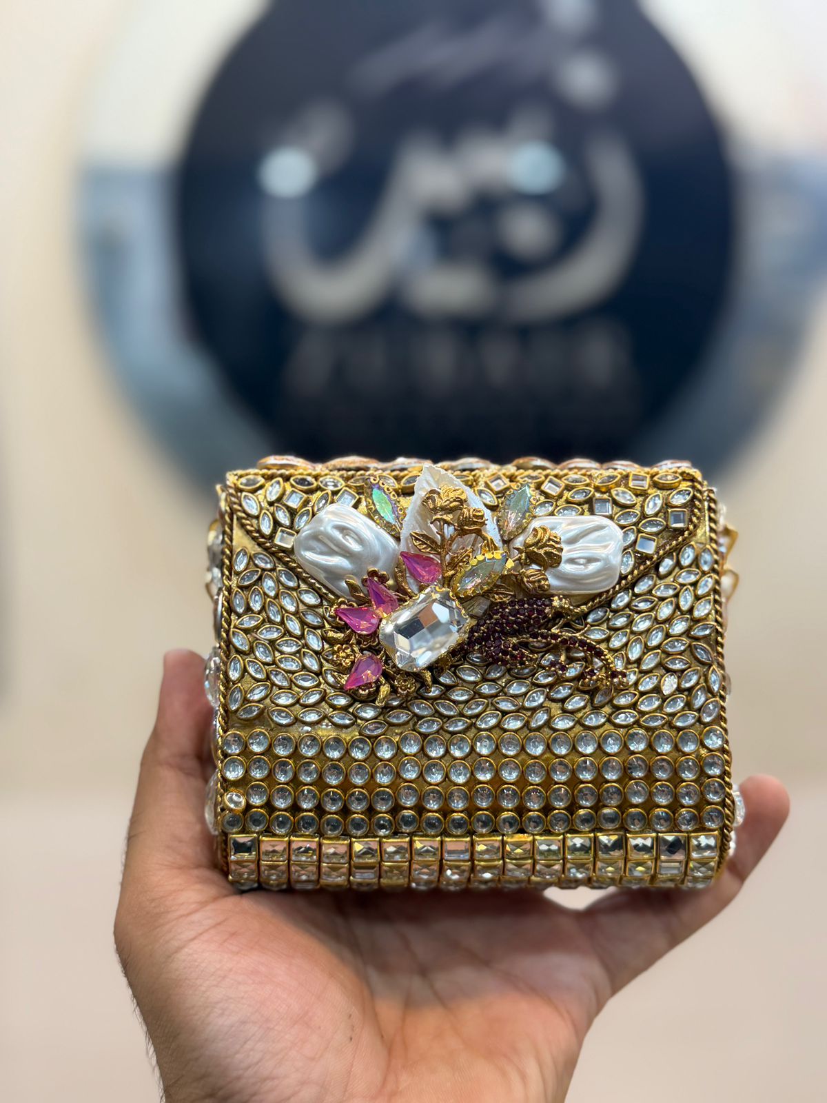 Turkish_Kundan Designer Clutch_New Design 7
